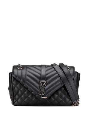 Saint Laurent Pre-Owned 2016 Medium Sheepskin Triquilt Monogram College Bag shoulder bag - Black