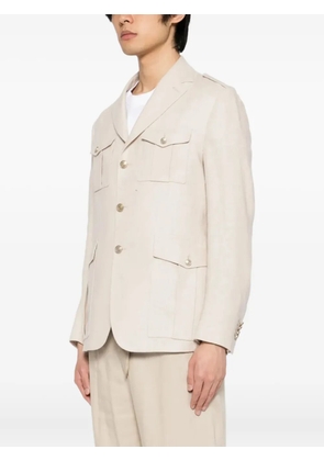 Eleventy flap-pocket button blazer - Neutrals