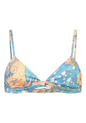 Donde Esteban El Beso bikini top - Blue