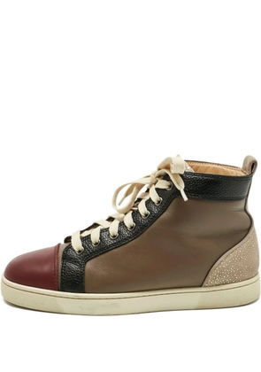 Christian Louboutin Pre-Owned Fun Louis Junior high-top sneakers - Brown
