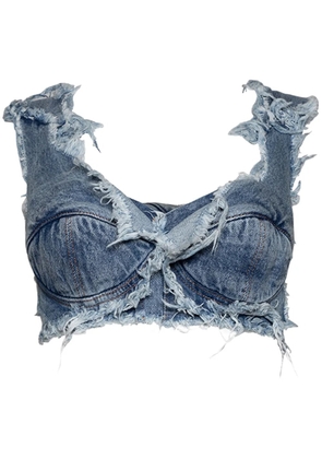 Natasha Zinko layered denim corset - Blue