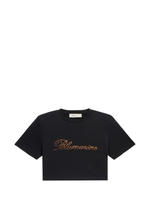 Blumarine logo-print jersey T-shirt - Black