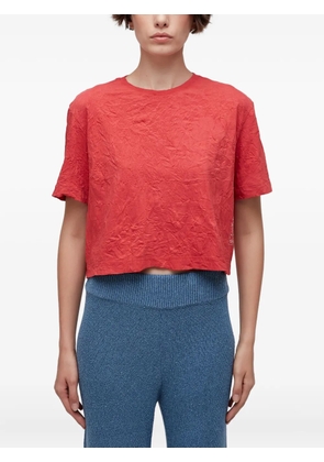 Osklen wrinkle-effect short-sleeve top - Red