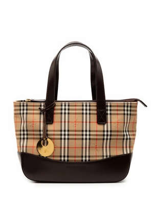 Burberry Pre-Owned 2000-2017 Haymarket Check Canvas tote bag - Brown