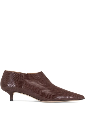 Arteana Arona pointed-toe lizard-effect boots - Brown
