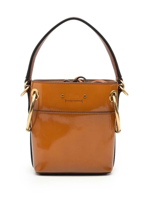 Chloé Pre-Owned 2010-2025 Mini Patent Roy Bucket Bag satchel - Brown