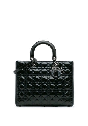 Christian Dior Pre-Owned 2010 Large Patent Cannage Lady Dior satchel - Green