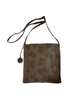 Bottega Veneta Pre-Owned 2010-2025 Leather Intrecciomirage Butterfly crossbody bag - Brown