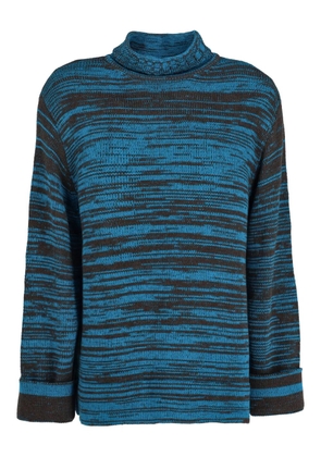 Kenzo Pre-Owned roll-neck striped sweater - Blue
