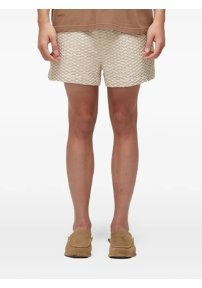 Osklen textured drawstring shorts - Neutrals