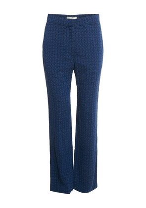 SANDRO jacquard crepe trousers - Blue