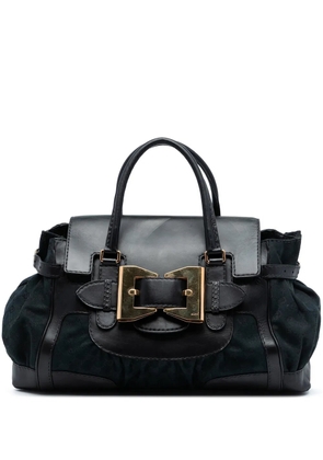 Gucci Pre-Owned 2016-2025 GG Canvas and Leather Dialux Queen tote bag - Black