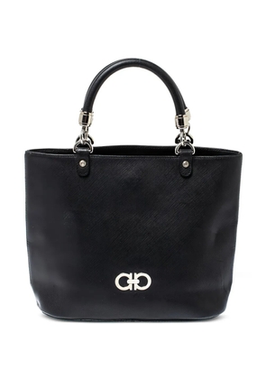 Ferragamo Pre-Owned Gancio-motif tote bag - Black