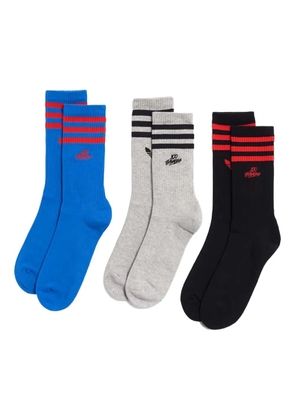 adidas x 100 Thieves striped crew socks - Black