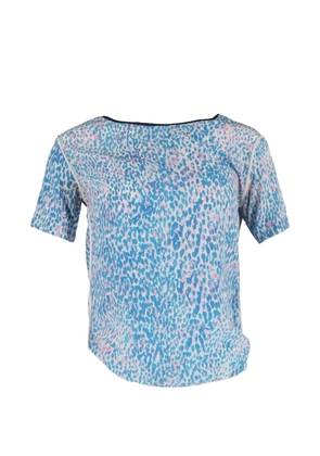 SANDRO leopard-print T-shirt - Blue