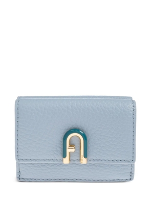 Furla logo-plaque leather wallet - Blue