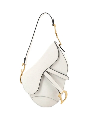 Christian Dior Pre-Owned Saddle Handbag Leather Medium shoulder bag - White
