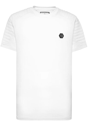 Philipp Plein logo-plaque cotton T-shirt - White