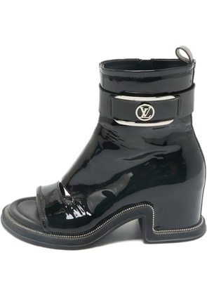 Louis Vuitton Pre-Owned patent-leather ankle boots - Black