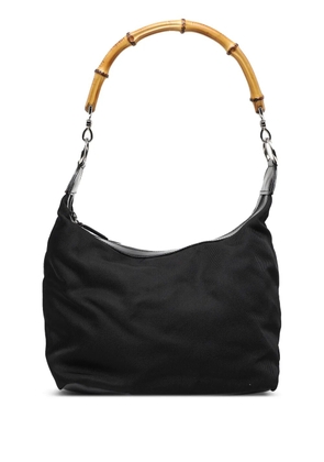 Gucci Pre-Owned 2000-2015 Nylon Bamboo shoulder bag - Black