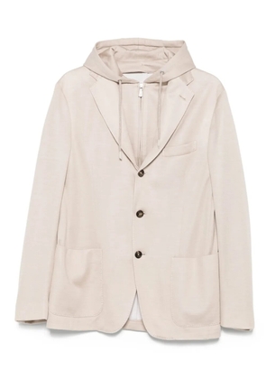 Eleventy hooded single-breasted blazer - Neutrals