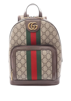 Gucci Pre-Owned 2016-2025 Small GG Supreme Ophidia Web backpack - Brown