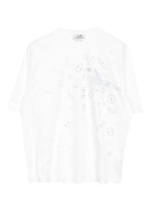 Hermès Pre-Owned 2020 Fragments Equestres T-shirt - White