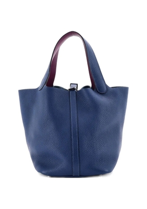 Hermès Pre-Owned Eclat Picotin Lock Bag Clemence MM bucket bag - Blue