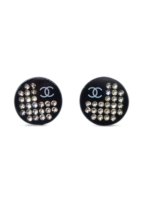 CHANEL Pre-Owned 2005 CC Button clip-on earrings - Black