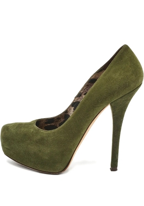Dolce & Gabbana Pre-Owned 140mm suede heeled pumps - Green