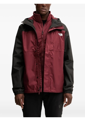 The North Face hooded colourblock performance jacket - Red