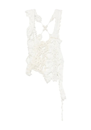 RÓISÍN PIERCE floral-embroidered top - White