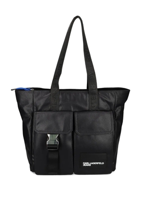 Karl Lagerfeld Jeans buckle-detail pocket shoulder bag - Black