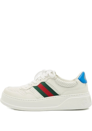 Gucci Pre-Owned Chuncky B perforated leather sneakers - White