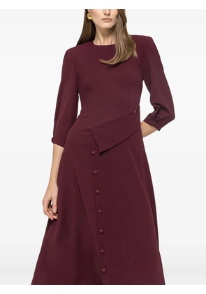 NISSA button-detail midi dress - Red