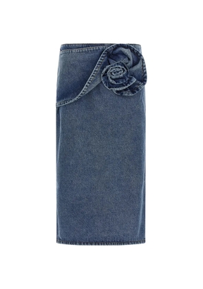 Magda Butrym floral denim skirt - Blue