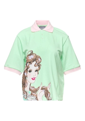Ashley Williams graphic-print polo shirt - Green