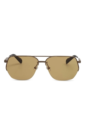 Jacquemus geometric-frame metal sunglasses - Brown