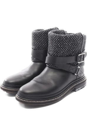 CHANEL Pre-Owned 1986-1988 Engineer leather boots - Black