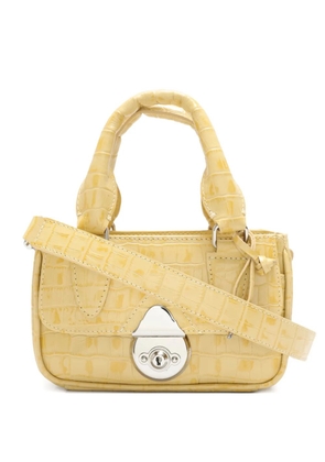 Sarah Chofakian Sarah croc embossed mini bag - Yellow