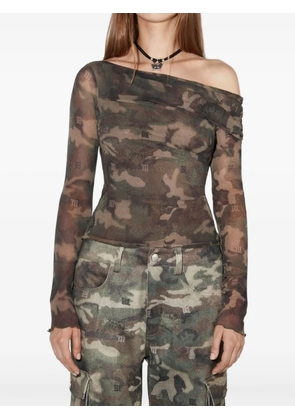 MISBHV asymmetric mesh longsleeve - Green