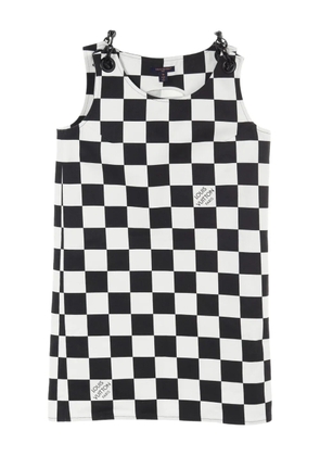 Louis Vuitton Pre-Owned 2010s Damier denim dress - Black