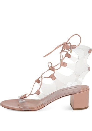 Aquazzura pre-owned 50mm Milos cut-out sandals - Neutrals