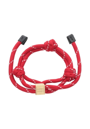 Miu Miu Pre-Owned logo-plaque bracelet - Red
