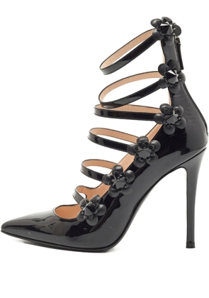 Fendi Pre-Owned 100mm Flowerland patent-leather pumps - Black