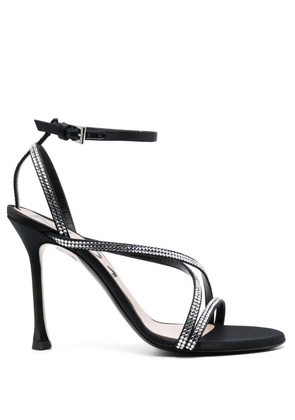 Nº21 100mm crystal-embellished sandals - Black