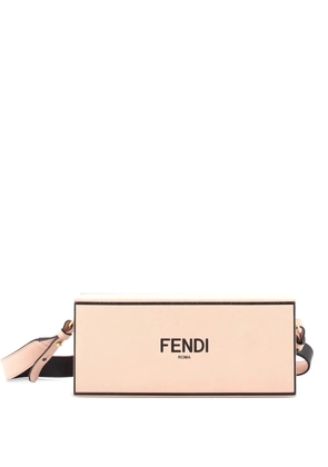 Fendi Pre-Owned Logo Horizontal Box Crossbody Bag Leather clutch bag - Black