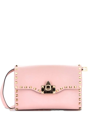 Valentino Garavani Pre-Owned Rockstud Flip Lock Flap Bag Leather Medium crossbody bag - Pink