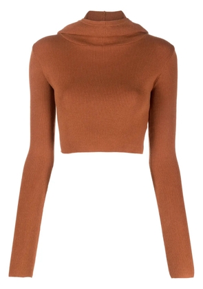 Live The Process Dormer Balaclava cropped top - Brown
