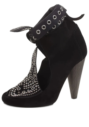Isabel Marant Vintage Pre-owned 115mm studded cut-out boots - Black